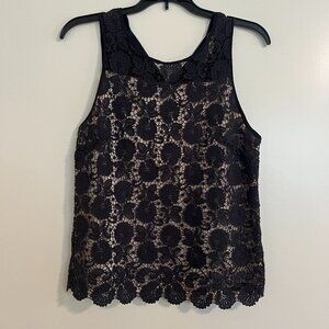 Lace Overlay Tank Top
